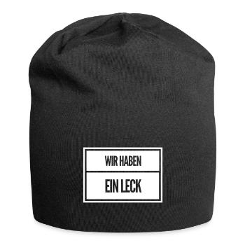 unter uns ist ein Spion - Jersey-Beanie - Schwarz - Vorne