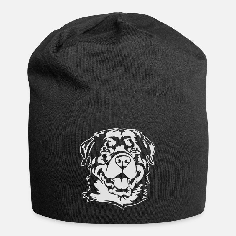 ROTTWEILER PORTRAIT - Bonnet en jersey - noir