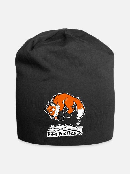 Rotfuchs Doing Foxthings - Jersey-Beanie - Schwarz