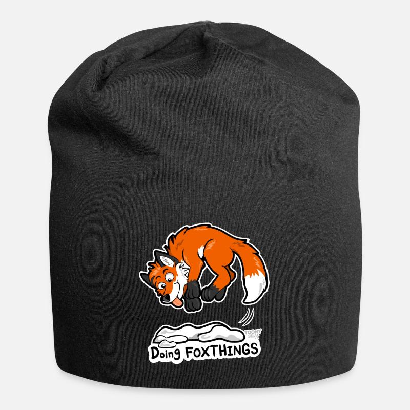 Rotfuchs Doing Foxthings - Jersey-Beanie - Schwarz