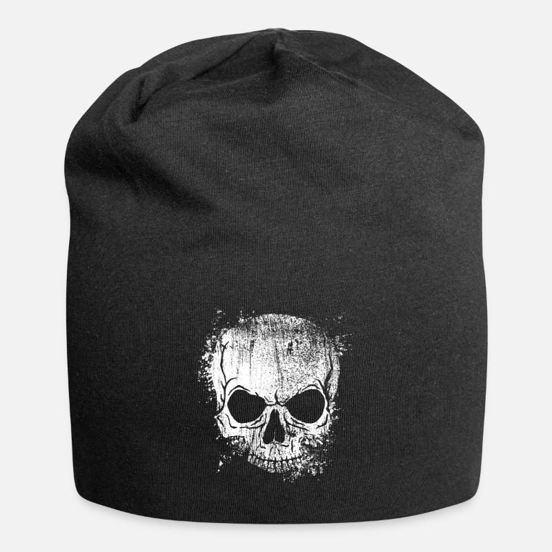 crâne grunge - Bonnet en jersey - noir