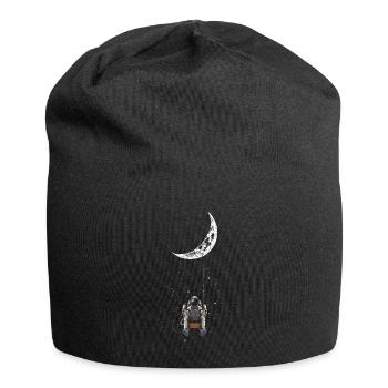 Mondschaukel, Raumfahrt, Raumfahrt Geschenke - Jersey-Beanie - Schwarz - Vorne