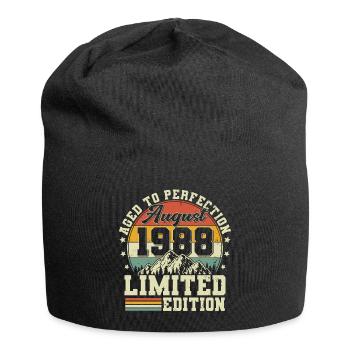 Août 1988 Vintage Cadeau d’anniversaire - Bonnet en jersey - noir - Devant
