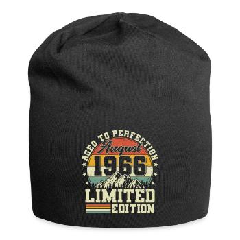 August 1966 Jahrgang Vintage Geburtstag Geschenk - Jersey-Beanie - Schwarz - Vorne