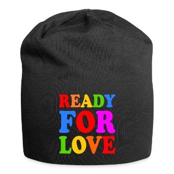 Ready for love - Jersey-Beanie - Schwarz - Vorne