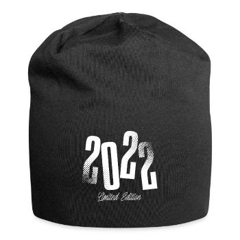2022 Jahrgang Geburtstag Baujahr Geboren - Jersey-Beanie - Schwarz - Vorne