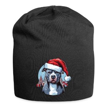 Pitbull Weihnachtsgeschenke - Jersey-Beanie - Schwarz - Vorne