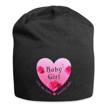 Baby Girl - Jersey Beanie - black - Front