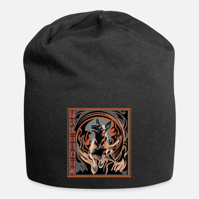 action malinois - Bonnet en jersey - noir