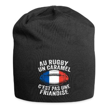 Au Rugby Un Caramel Pas Une Friandise Joueur - Bonnet en jersey - noir - Devant