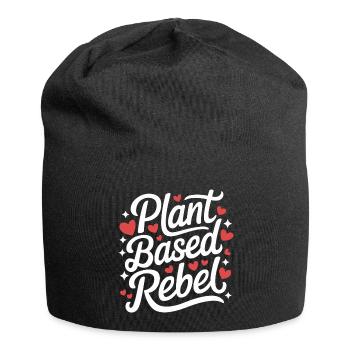 Vegetarian Vegan Veggie Vegetarian - Jersey Beanie - black - Front