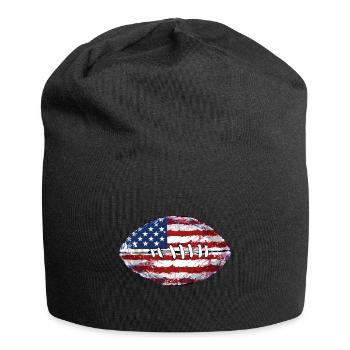 American Football United States Flag - Jersey Beanie - black - Front