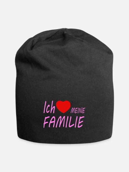 ich liebe meine Familie - Jersey-Beanie - Schwarz