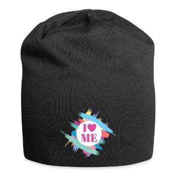 I Love Me Selbstvertrauen Ich Liebe Mich Herz - Jersey-Beanie - Schwarz - Vorne