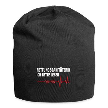 Rettungssanitäterin Einsatz Lebensretterin Rettung - Jersey-Beanie - Schwarz - Vorne