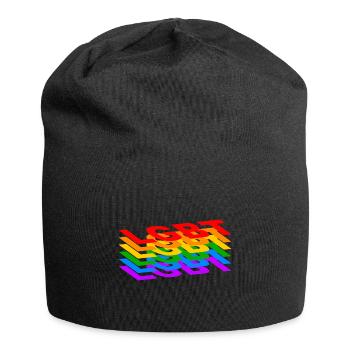 LGBT-Personen - Jersey-Beanie - Schwarz - Vorne