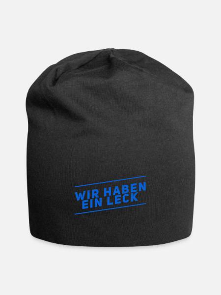 da ist ein Leck - Jersey-Beanie - Schwarz