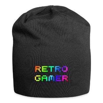 Retro Gamer | Videospiel | Gamer | Nerd - Jersey-Beanie - Schwarz - Vorne