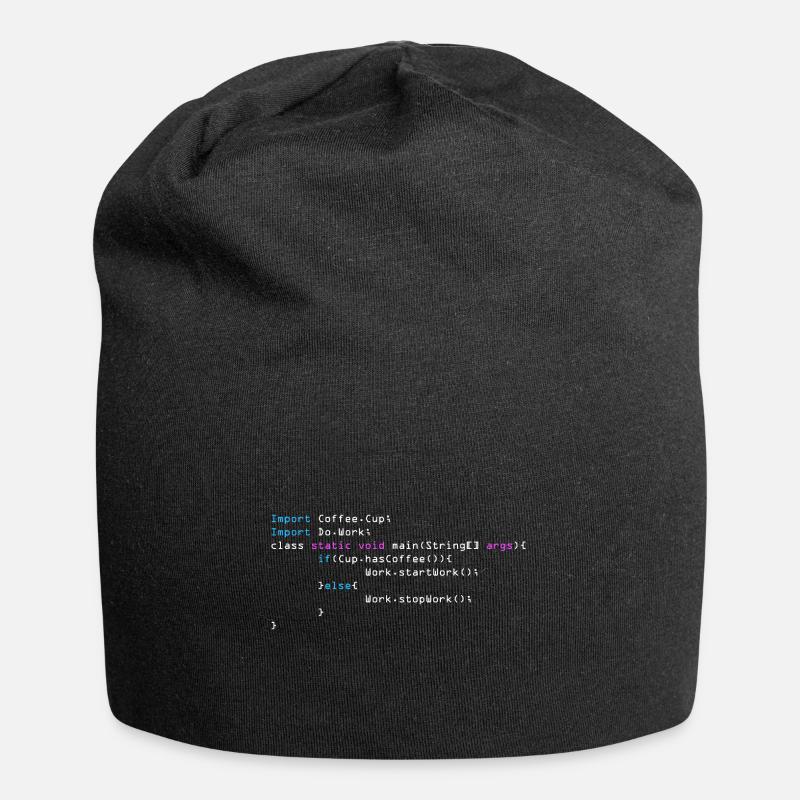 C++ Programmierer - Jersey-Beanie - Schwarz