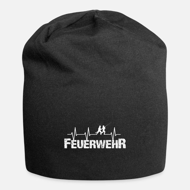 Feuerwehr - Jersey-Beanie - Schwarz