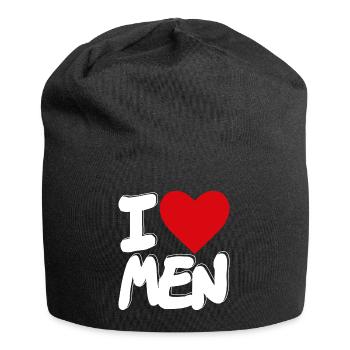 Ich bin schwul Ich liebe Männer - Jersey-Beanie - Schwarz - Vorne
