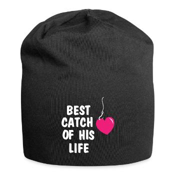 Meilleur cadeau de pêcheur de pêcheur de la Saint-Valentin - Bonnet en jersey - noir - Devant