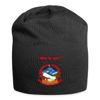 Nepal - Jersey-Beanie - Schwarz - Vorne