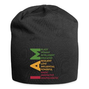 Ich bin eine farbige Frau, intelligent, gebildet - Jersey-Beanie - Schwarz - Vorne