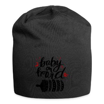 Bébé à bord Grossesse Enceinte - Bonnet en jersey - noir - Devant