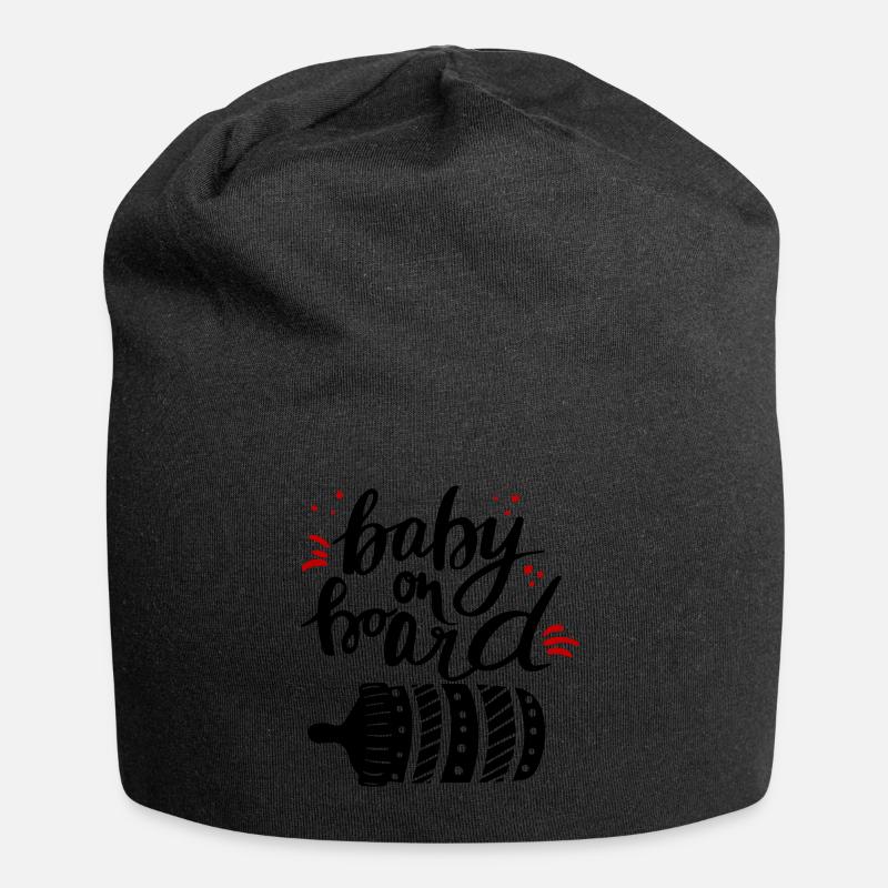 Bébé à bord Grossesse Enceinte - Bonnet en jersey - noir