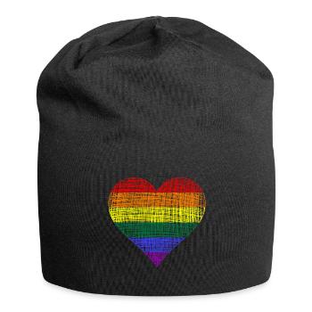 LGBTQ Herz Lgbtq CSD - Jersey-Beanie - Schwarz - Vorne
