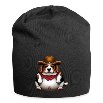 Gros Beagle Cowboy - Bonnet en jersey - noir - Devant