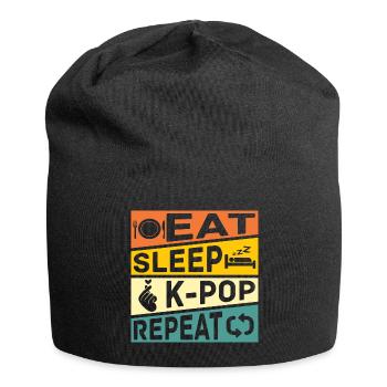 Cadeau de musique pop coréenne drôle K Pop - Bonnet en jersey - noir - Devant