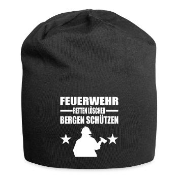 Feuerwehr - Jersey-Beanie - Schwarz - Vorne