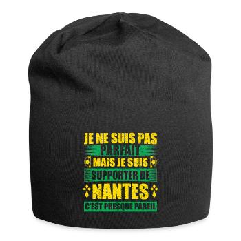 Cadeau drole pour les fans de nantes club - Bonnet en jersey - noir - Devant