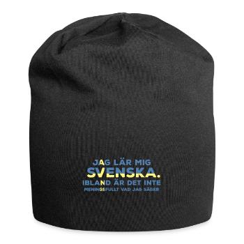 Learn Swedish - Jersey Beanie - black - Front