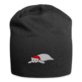 Christmas Cat - Jersey Beanie - black - Front