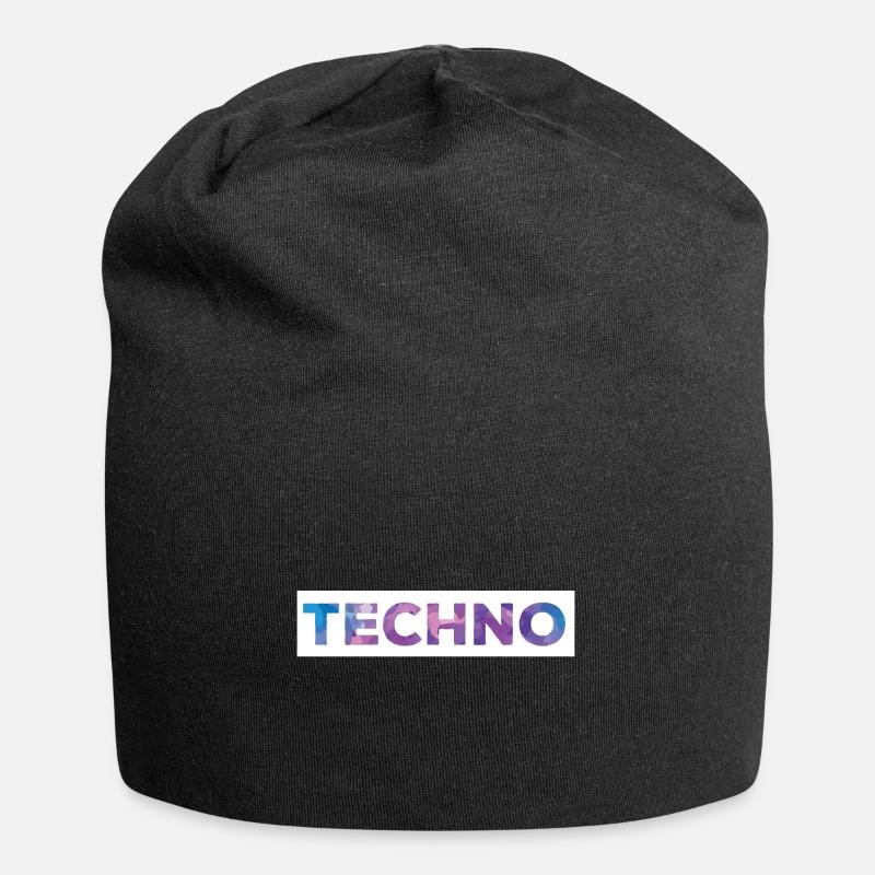 Techno - Bonnet en jersey - noir