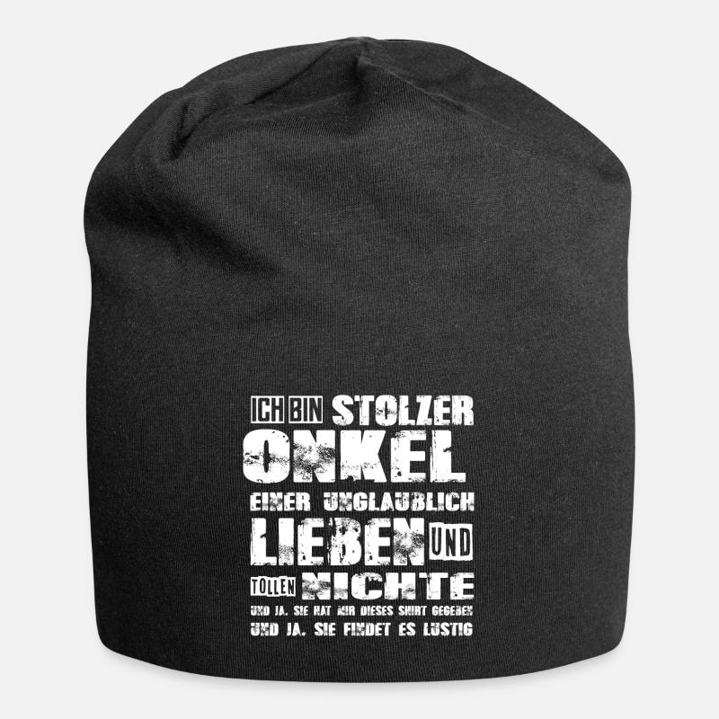 stolzer Onkel einer lieben und tollen Nichte - Jersey-Beanie - Schwarz