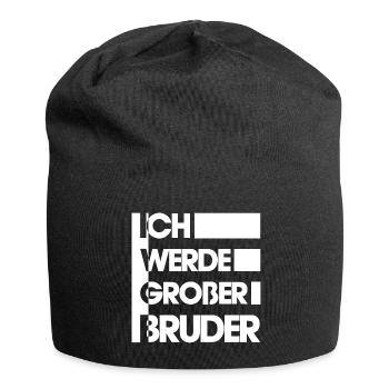 Bruder Geschwister Brüder - Jersey-Beanie - Schwarz - Vorne
