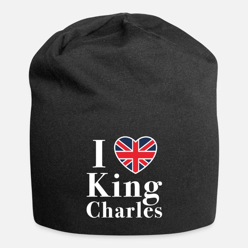 J’aime le roi Charles - Bonnet en jersey - noir