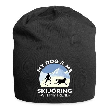 Skijoring Hundesport Zughund Skijoering - Bonnet en jersey - noir - Devant