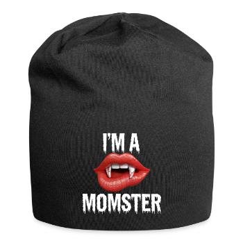 Chemise Vampire MOMSTER pour mamans pour Halloween - Bonnet en jersey - noir - Devant