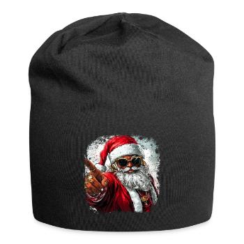 Rappeur Père Noël - Bonnet en jersey - noir - Devant