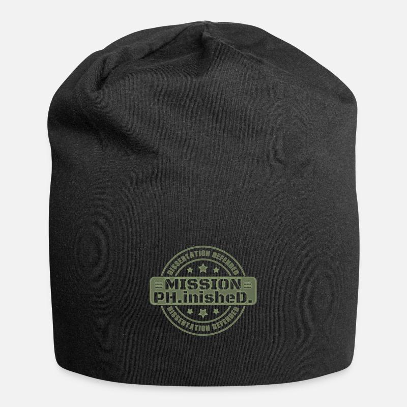 Thèse soutenue Doctorat Mission Terminé Don - Bonnet en jersey - noir
