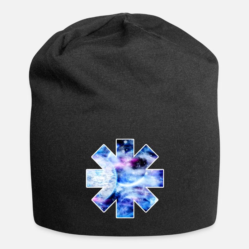 space asterisk - Jersey Beanie - black