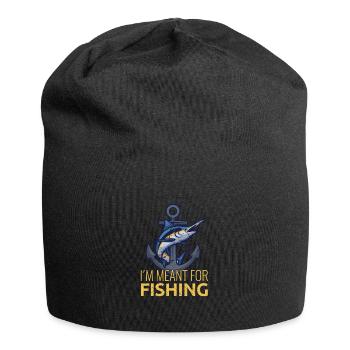 Je suis destiné à la pêche - Bonnet en jersey - noir - Devant