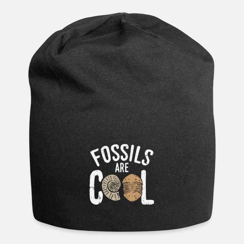 Fossilien sind cool - Jersey-Beanie - Schwarz