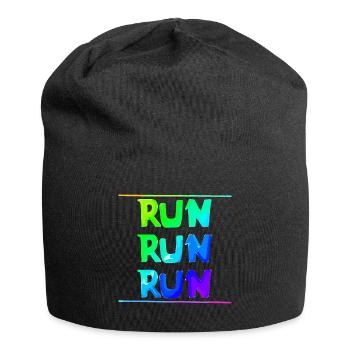 RUN RUN RUN | Sports | running | Fitness - Jersey Beanie - black - Front