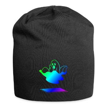 Gespenst | Luftzug | ups | lustig - Jersey-Beanie - Schwarz - Vorne